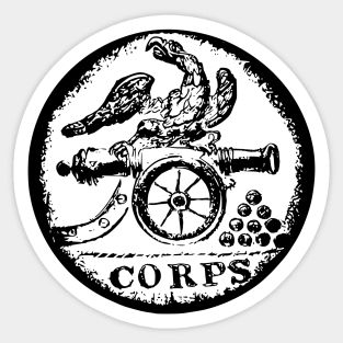 Pre-1820 U.S. Artillery Corps Button Sticker